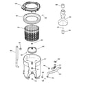 GE WNSB9100B0CC tub, basket & agitator diagram