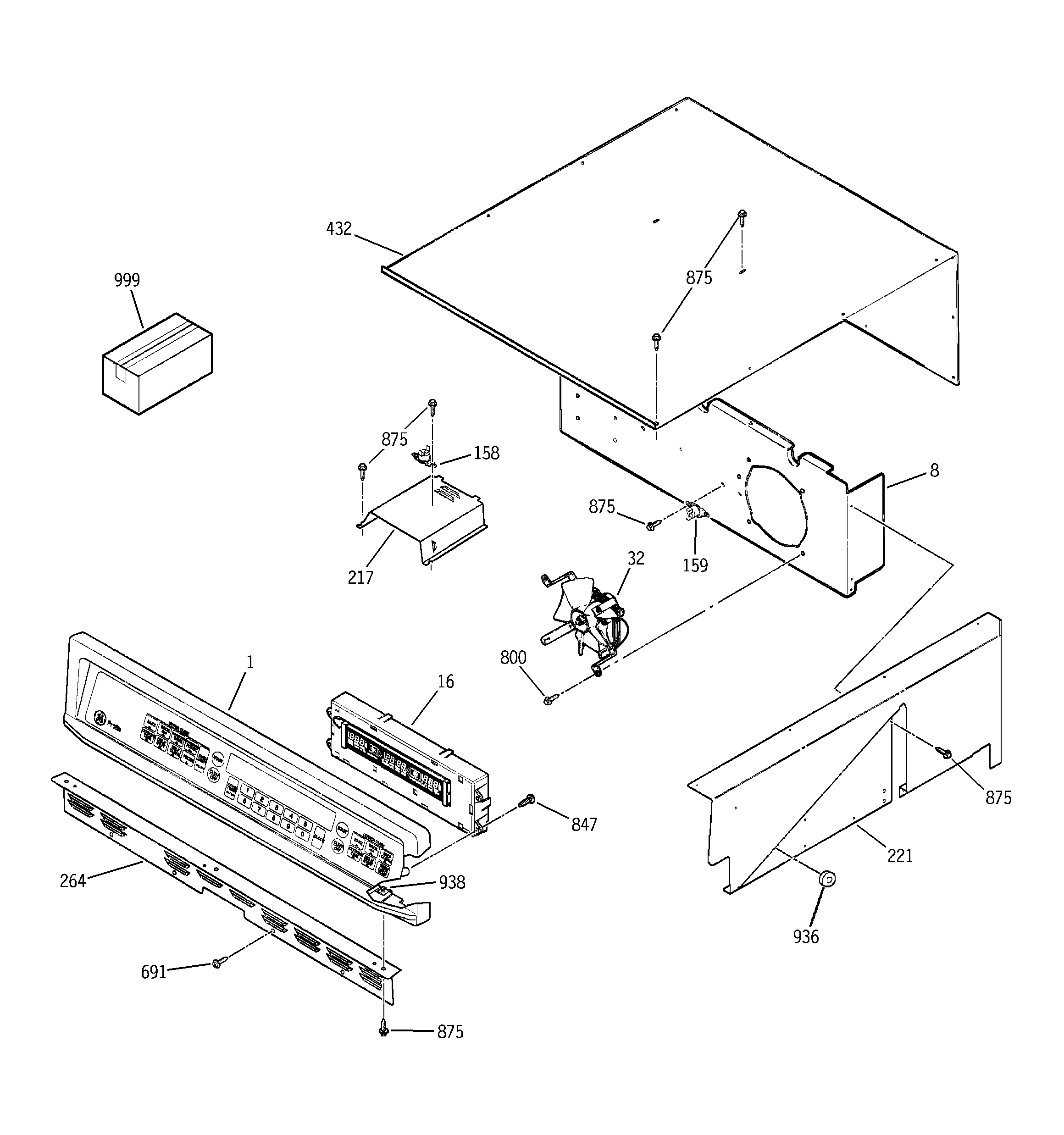 GE JKP56BA2BB control panel diagram