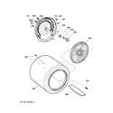 GE DBXR463EB0WW drum diagram