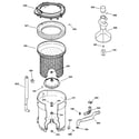 GE WLCD2050B0KC tub, basket & agitator diagram