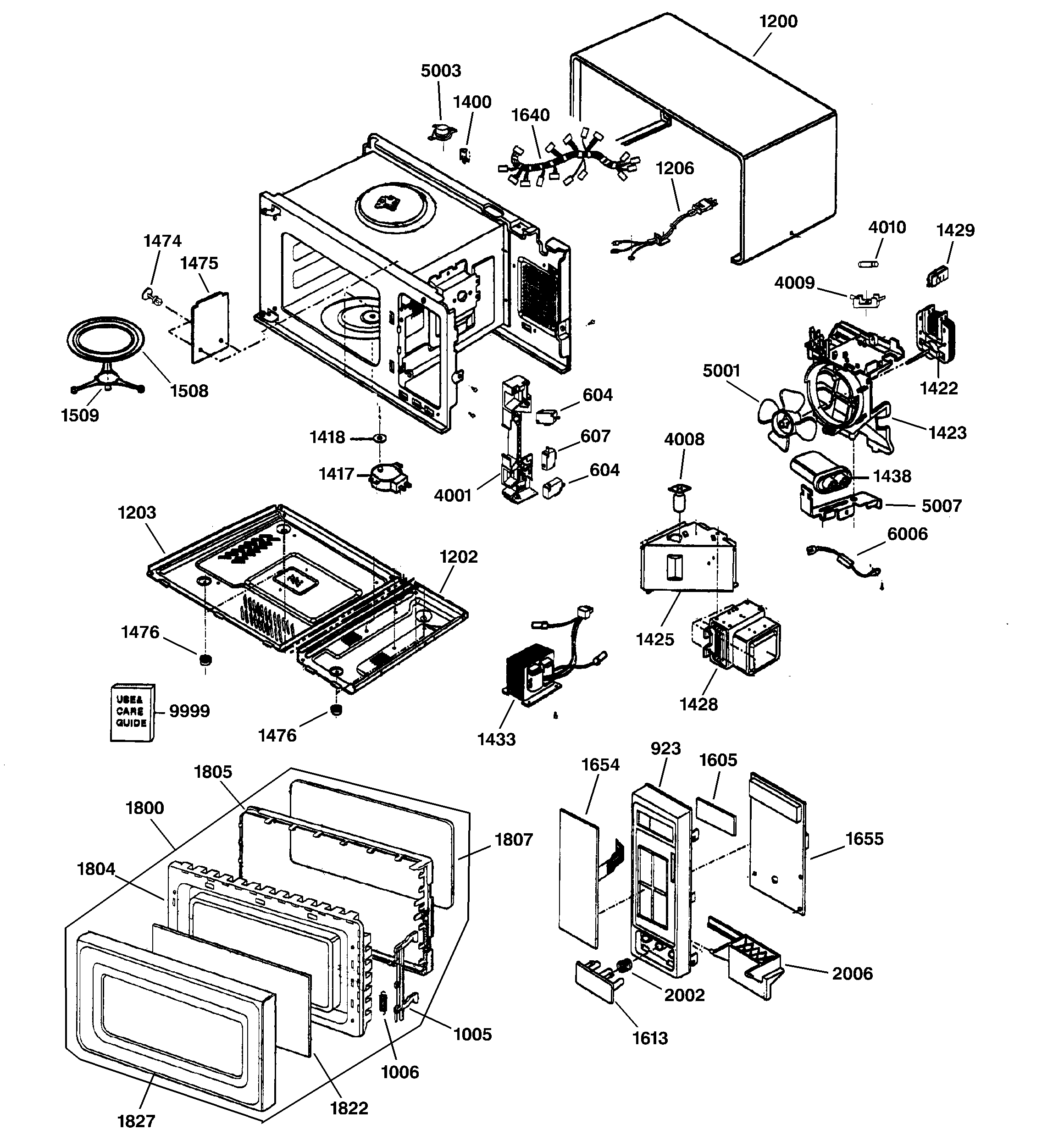 GE JE1840GB002 microwave diagram