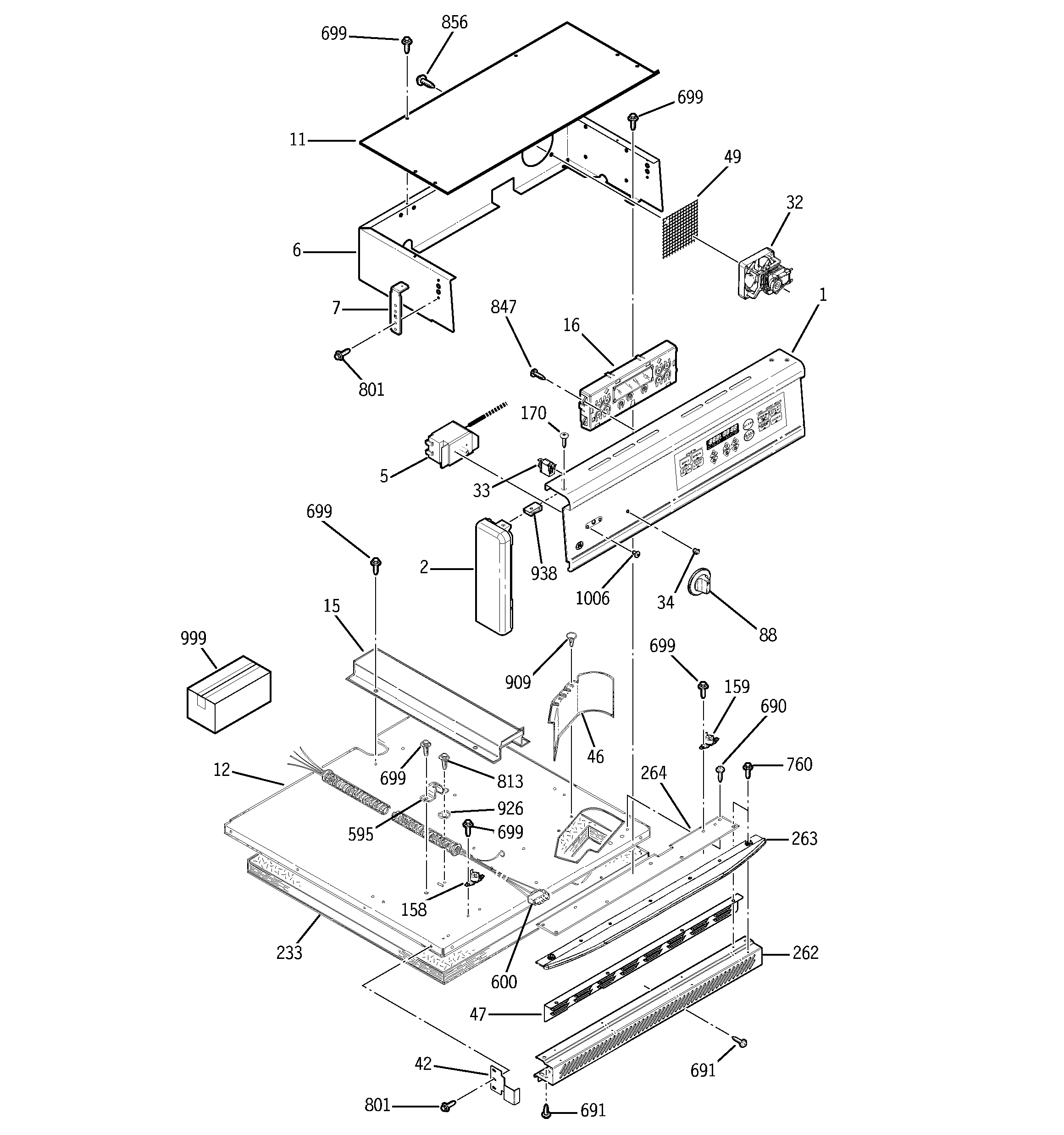 GE JRP24BD1BB control panel diagram