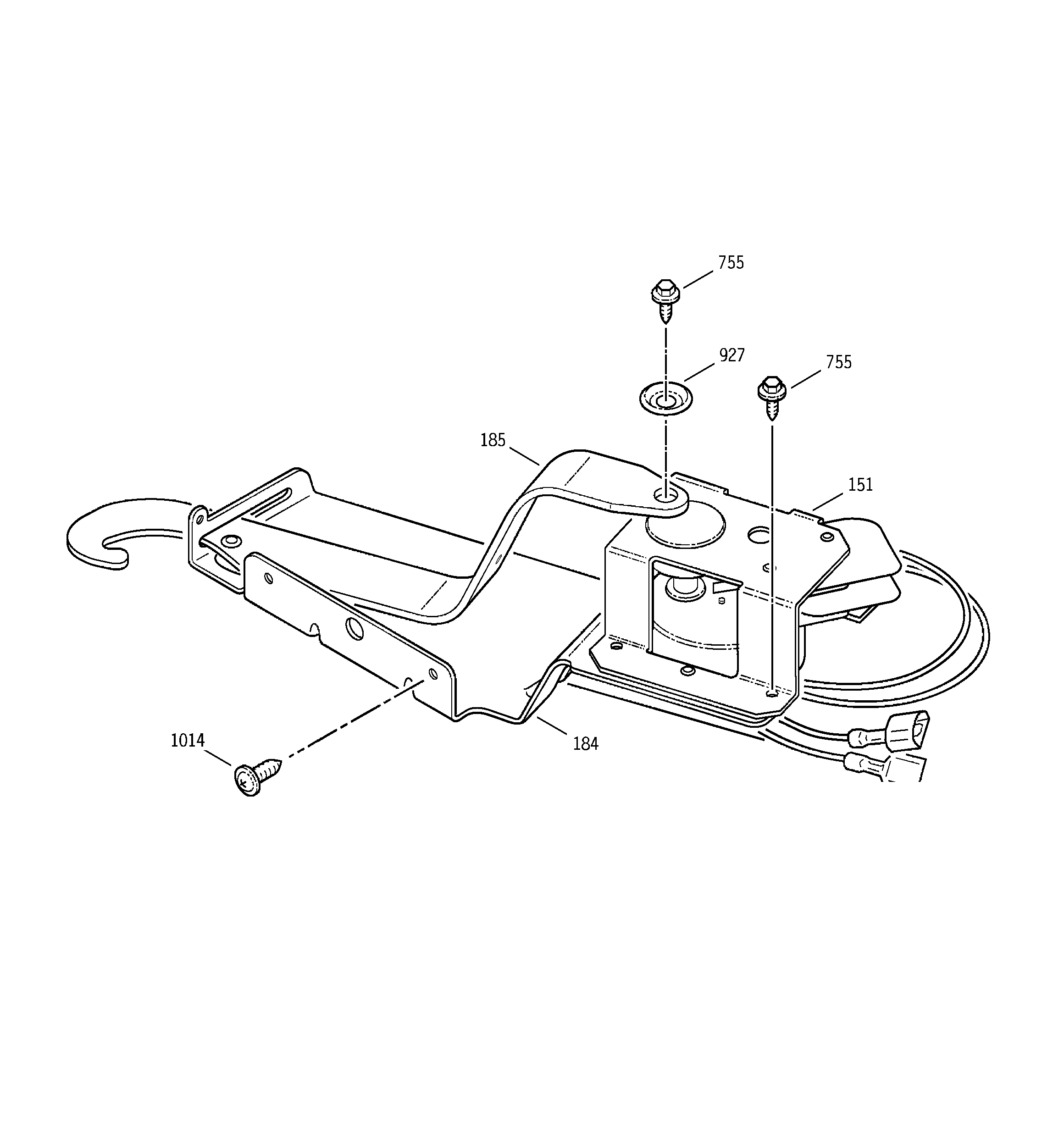 GE JRP24BD1BB door lock diagram