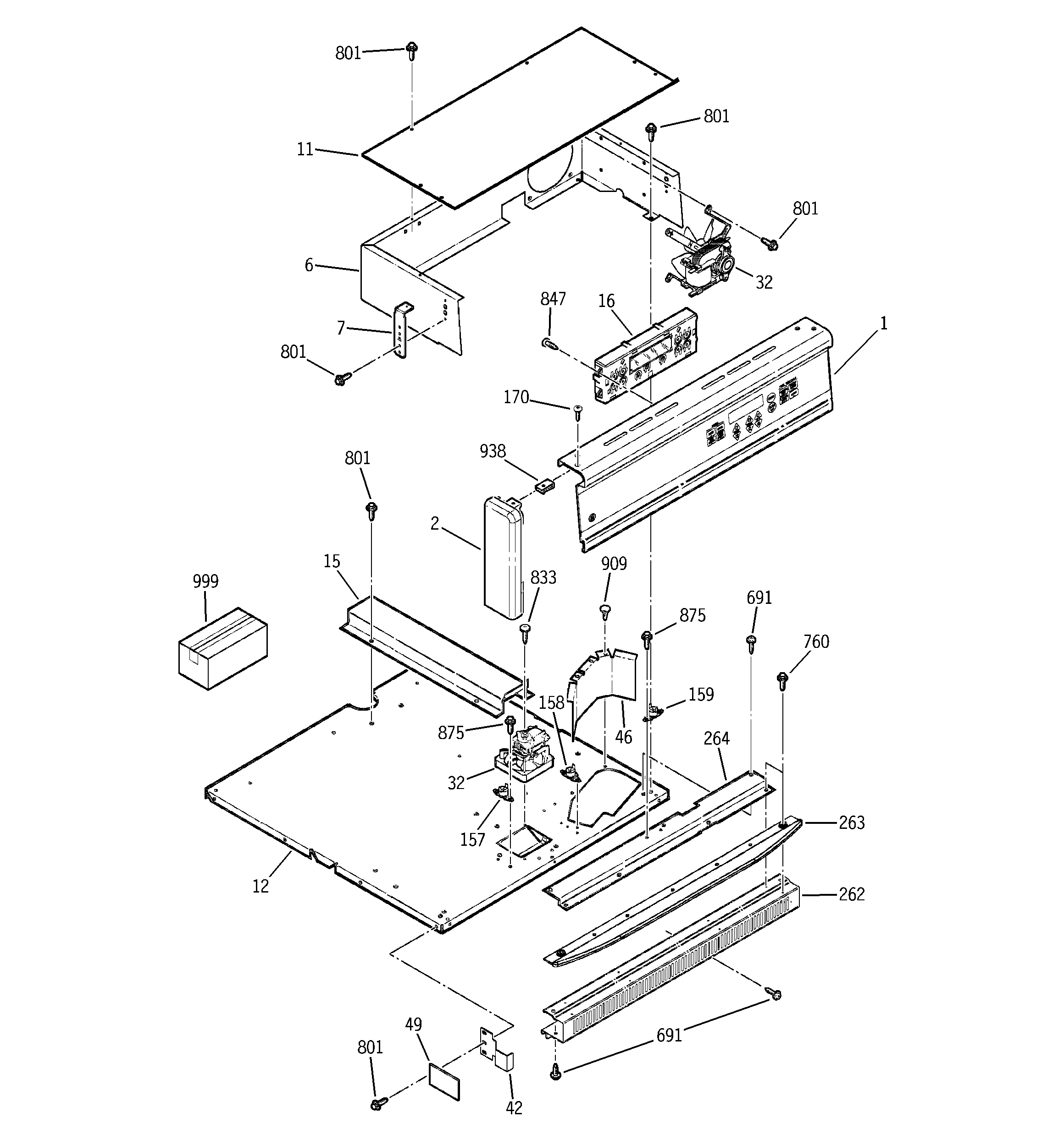 GE JGRP17BEW5BB control panel diagram