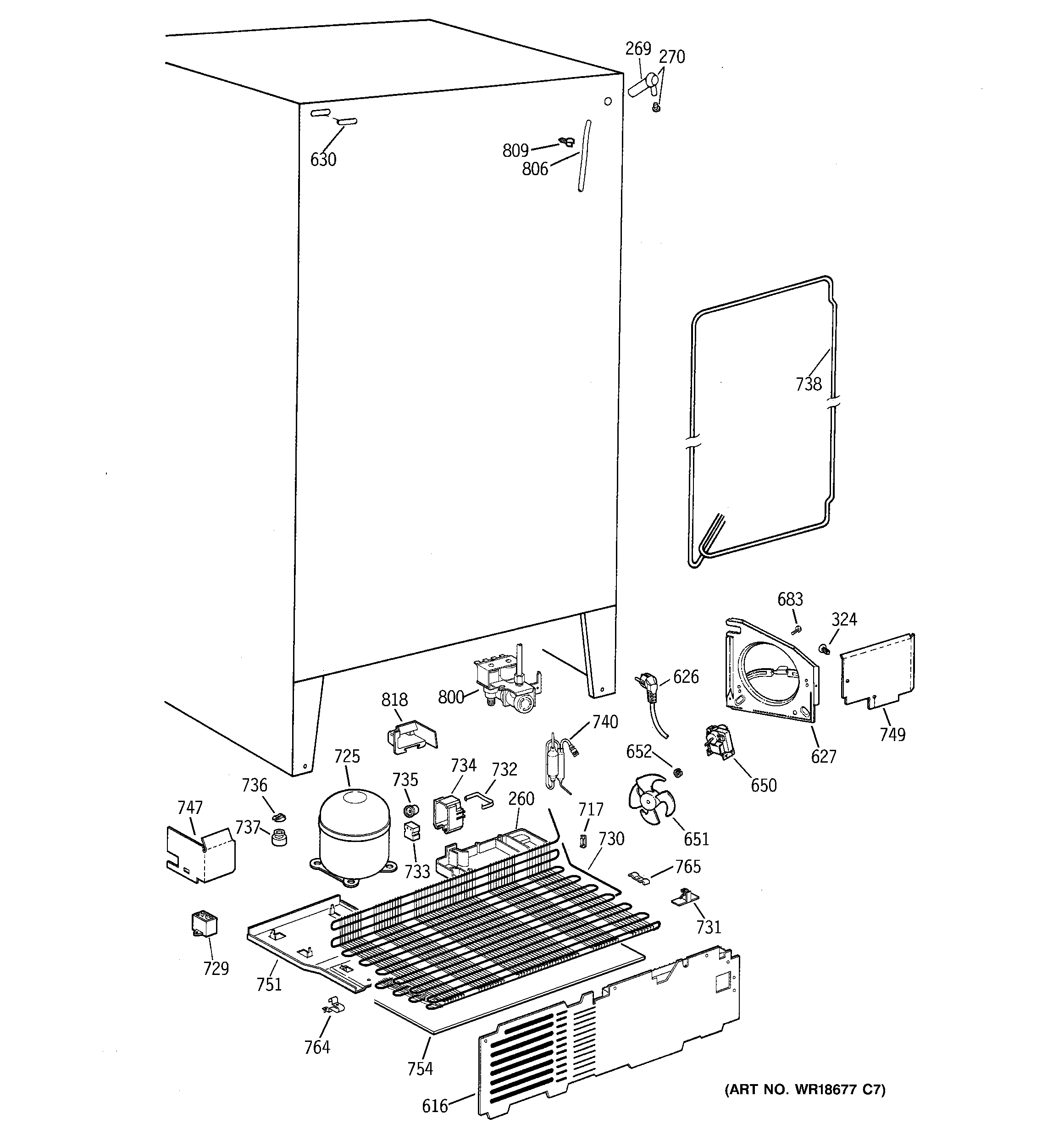 Hotpoint CST25GRBGAA unit parts diagram