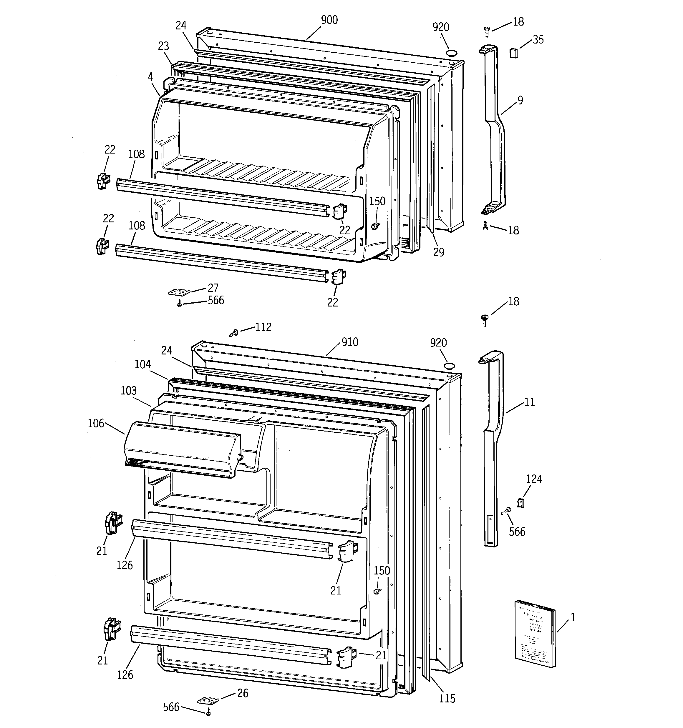Hotpoint HTS16BBMDLAA doors diagram