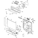 Hotpoint HDA3400G00CC escutcheon & door assembly diagram
