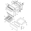 GE JBP21BC2CT door & drawer parts diagram