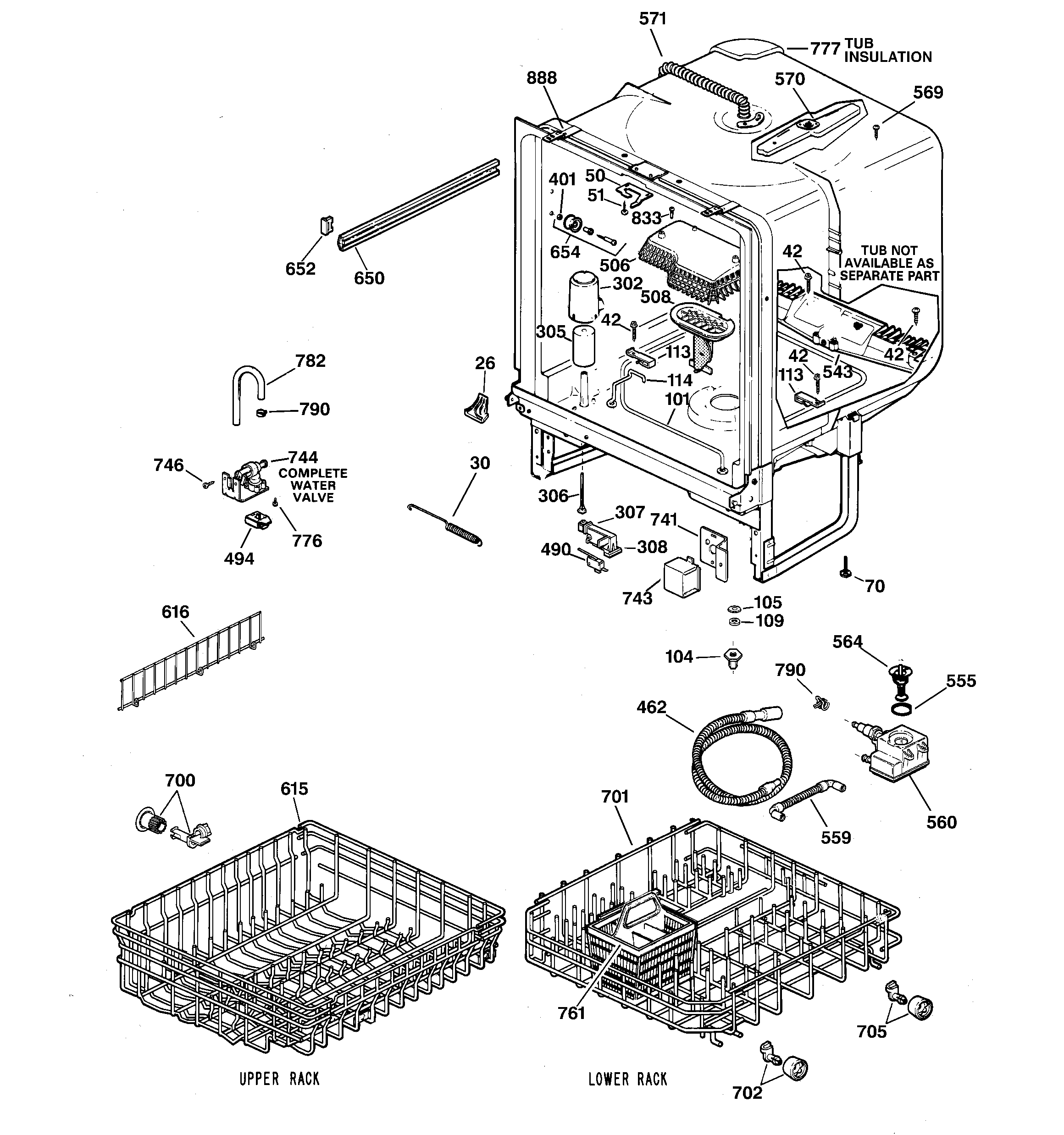 GE GSD3932F00WW body parts diagram