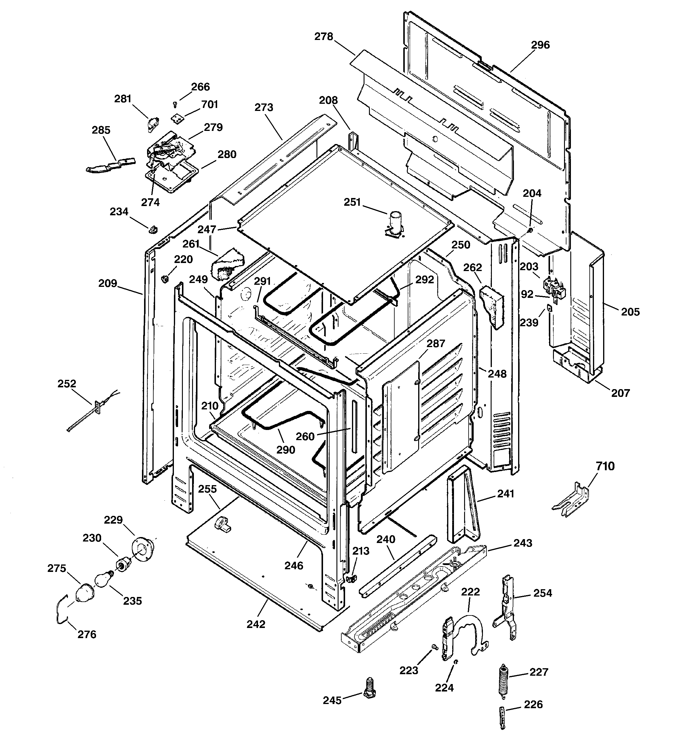 Hotpoint RB753BC2CT body parts diagram