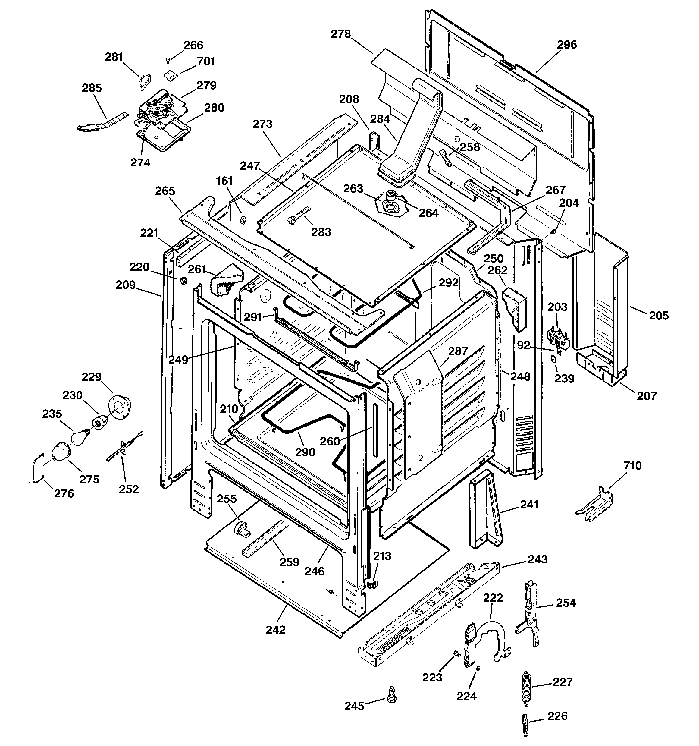 Hotpoint RB787WC4WW body parts diagram