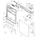 GE PDW7880G00SS escutcheon & door assembly diagram
