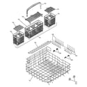 GE PDW7880G00SS lower rack assembly diagram