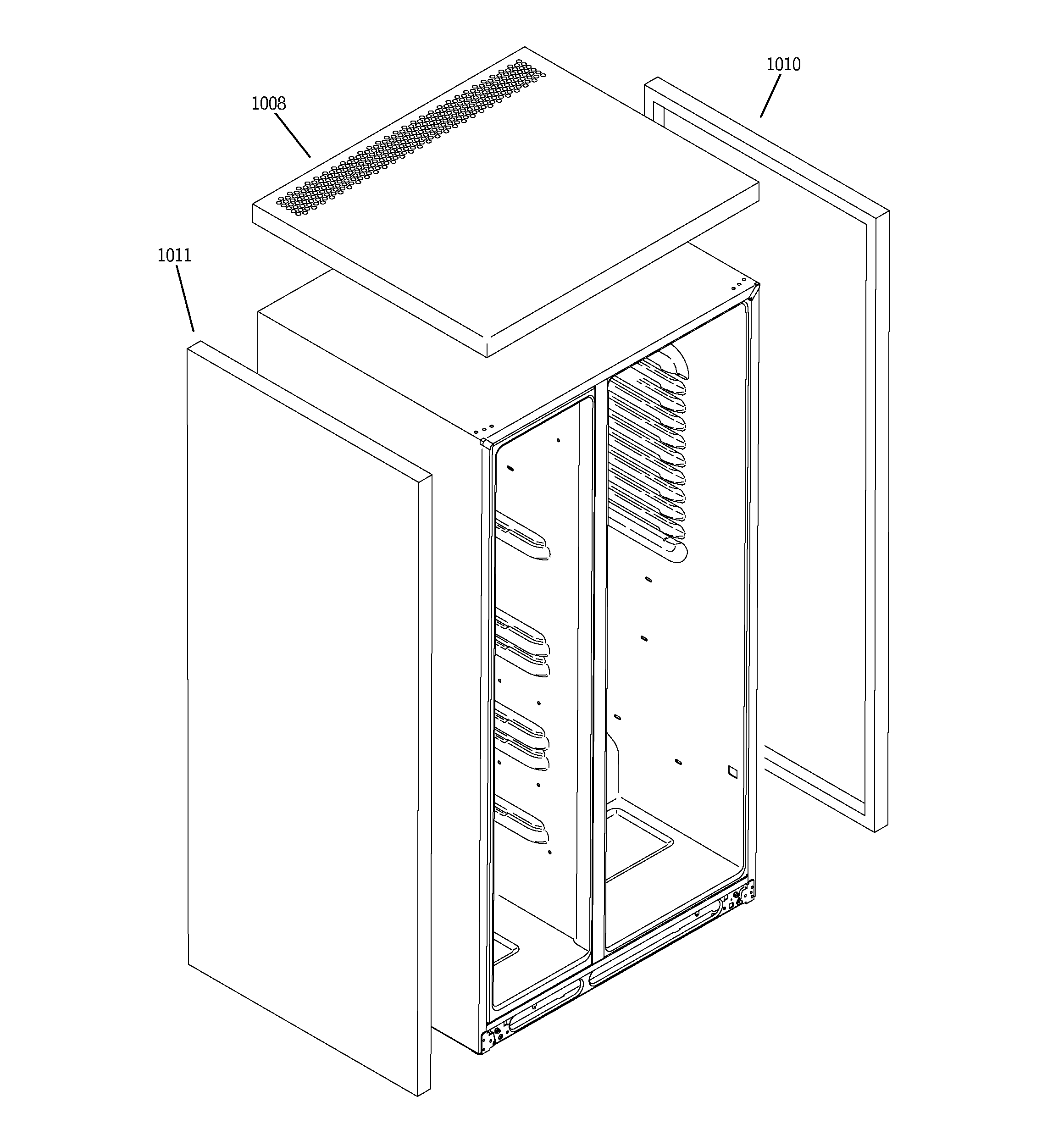 GE ZFSB25DMDSS cabinet diagram