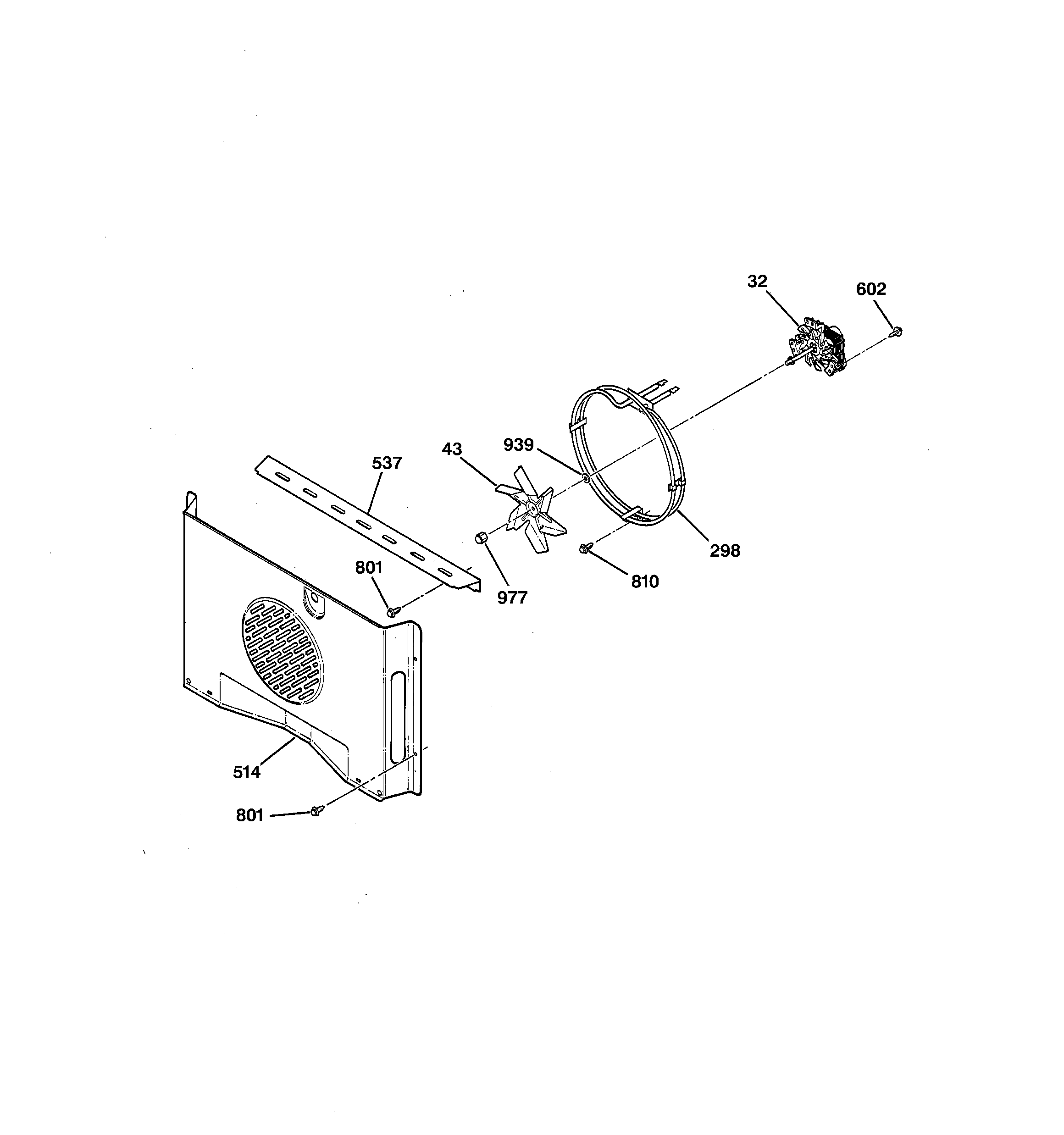 GE JTP95WA2WW convection fan diagram