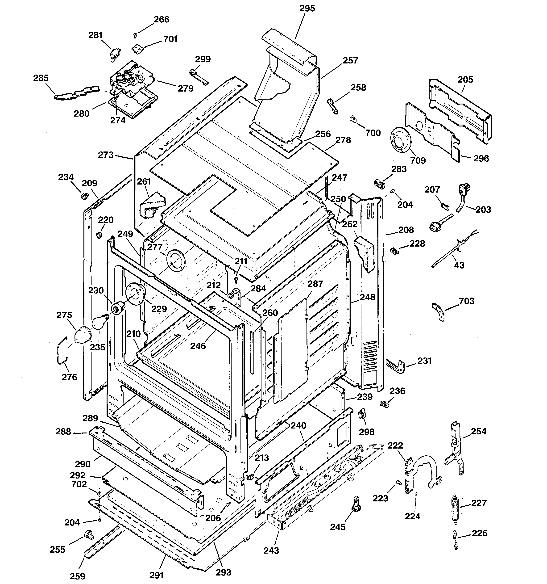 GE EGR3000ED2CC body parts diagram