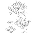 GE JGBP30BEA2CT control panel & cooktop diagram