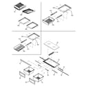 GE PDS22LBNABS shelving assemblies diagram