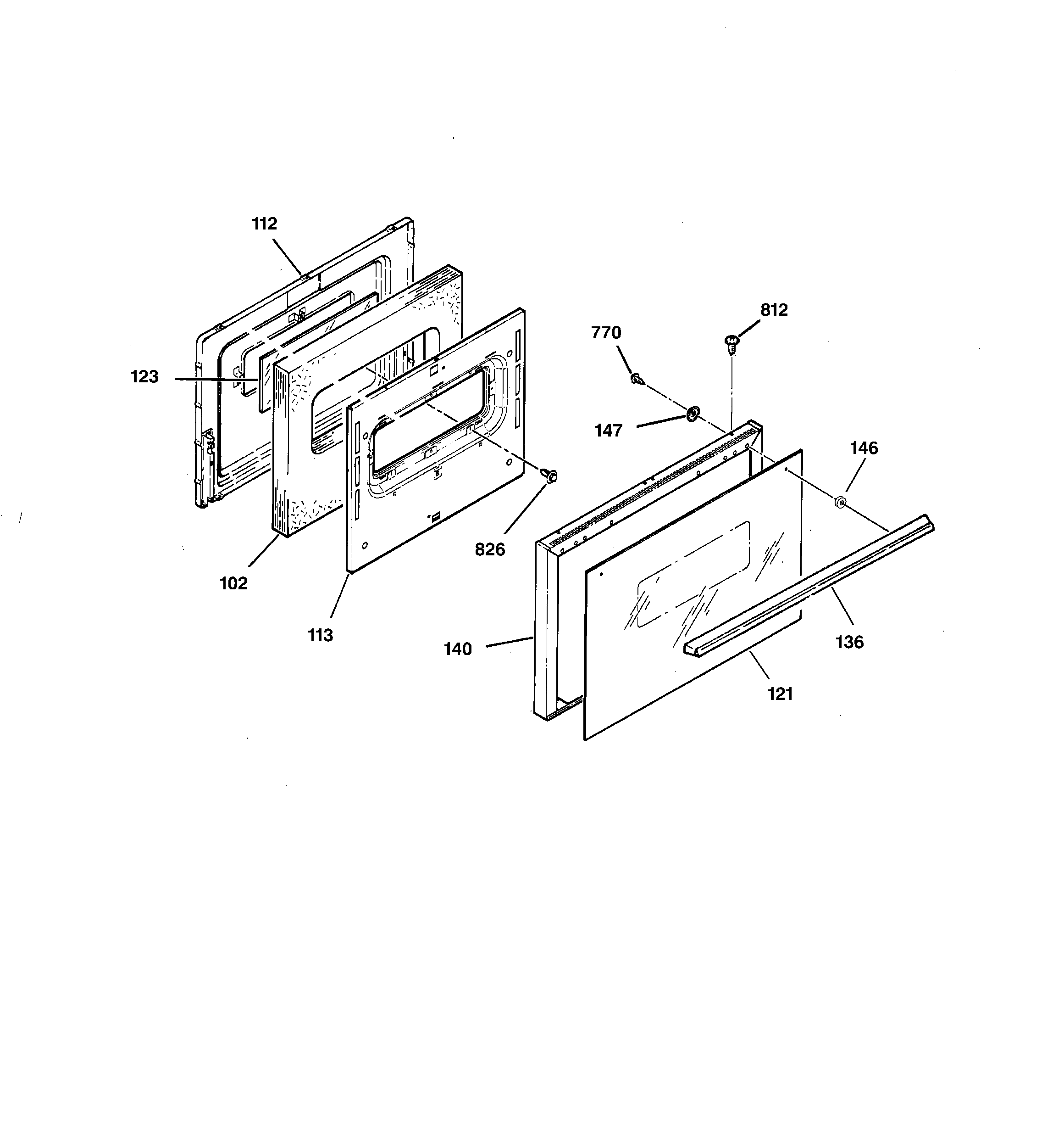 GE JBS23BY1AD door diagram