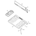 GE JGBS03PPA6WH control panel & cooktop diagram