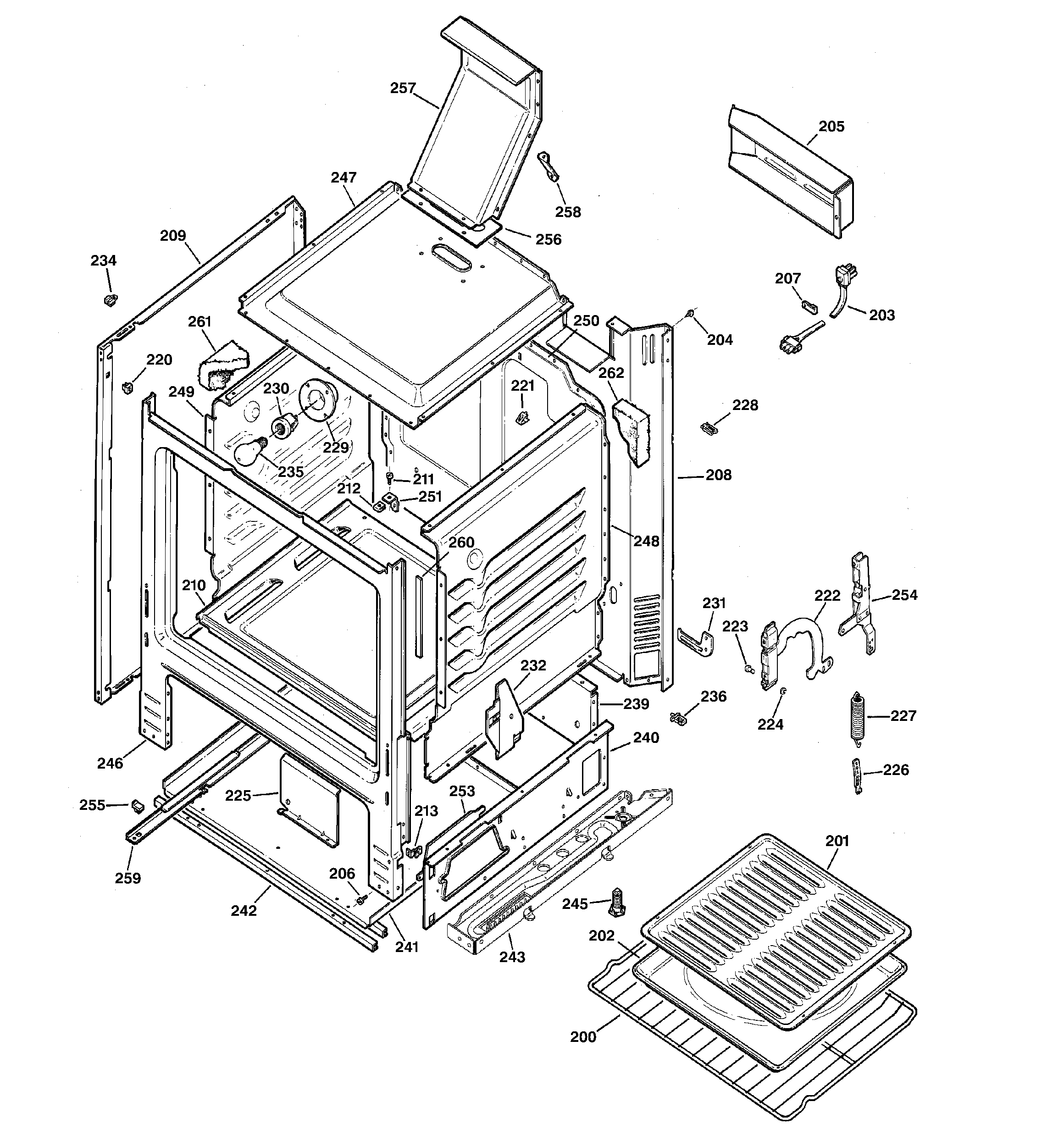 GE JGBS22BEA3CT body parts diagram