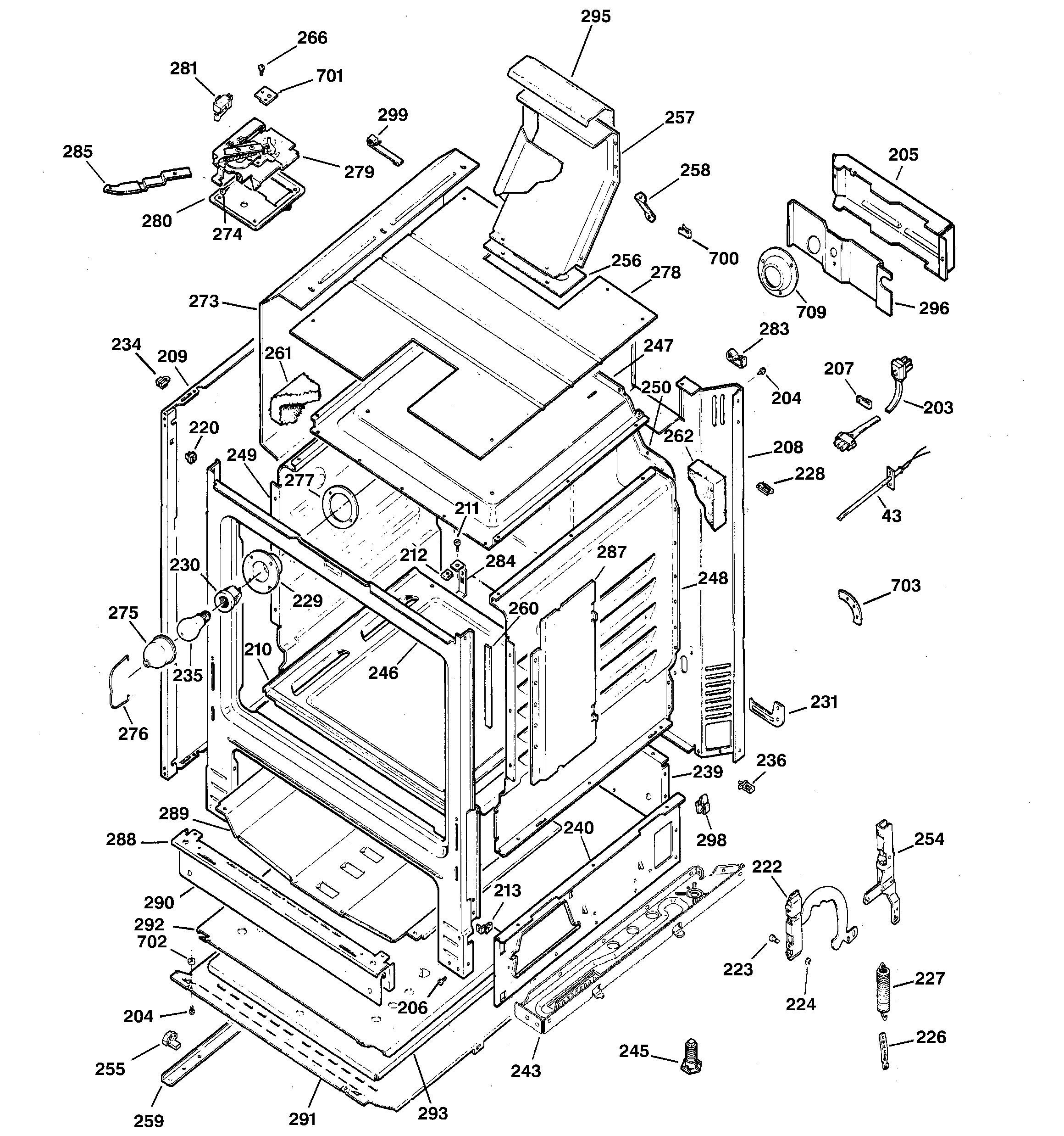 GE JGBP29BED2CT body parts diagram