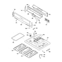 GE JGBS10CEF1CC control panel & cooktop diagram