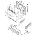 GE JGBS10CEF1CC door & drawer parts diagram