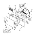 GE DCCH43EA0WW front panel & lint filter diagram