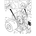 GE DCCH43EA0WW cabinet & drum diagram