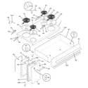 GE JCP67F1WW cooktop diagram