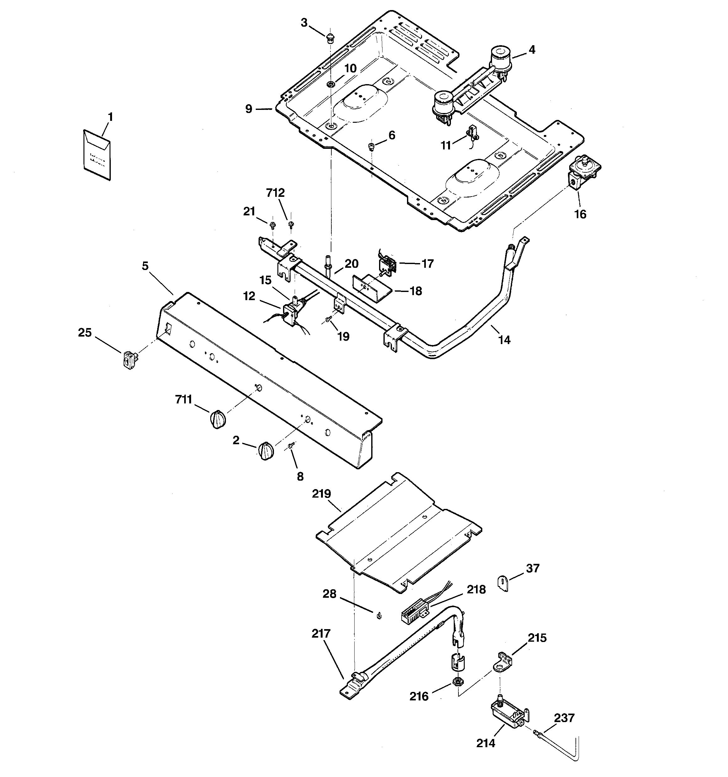 GE JGBS20BEA5AD gas & burner parts diagram
