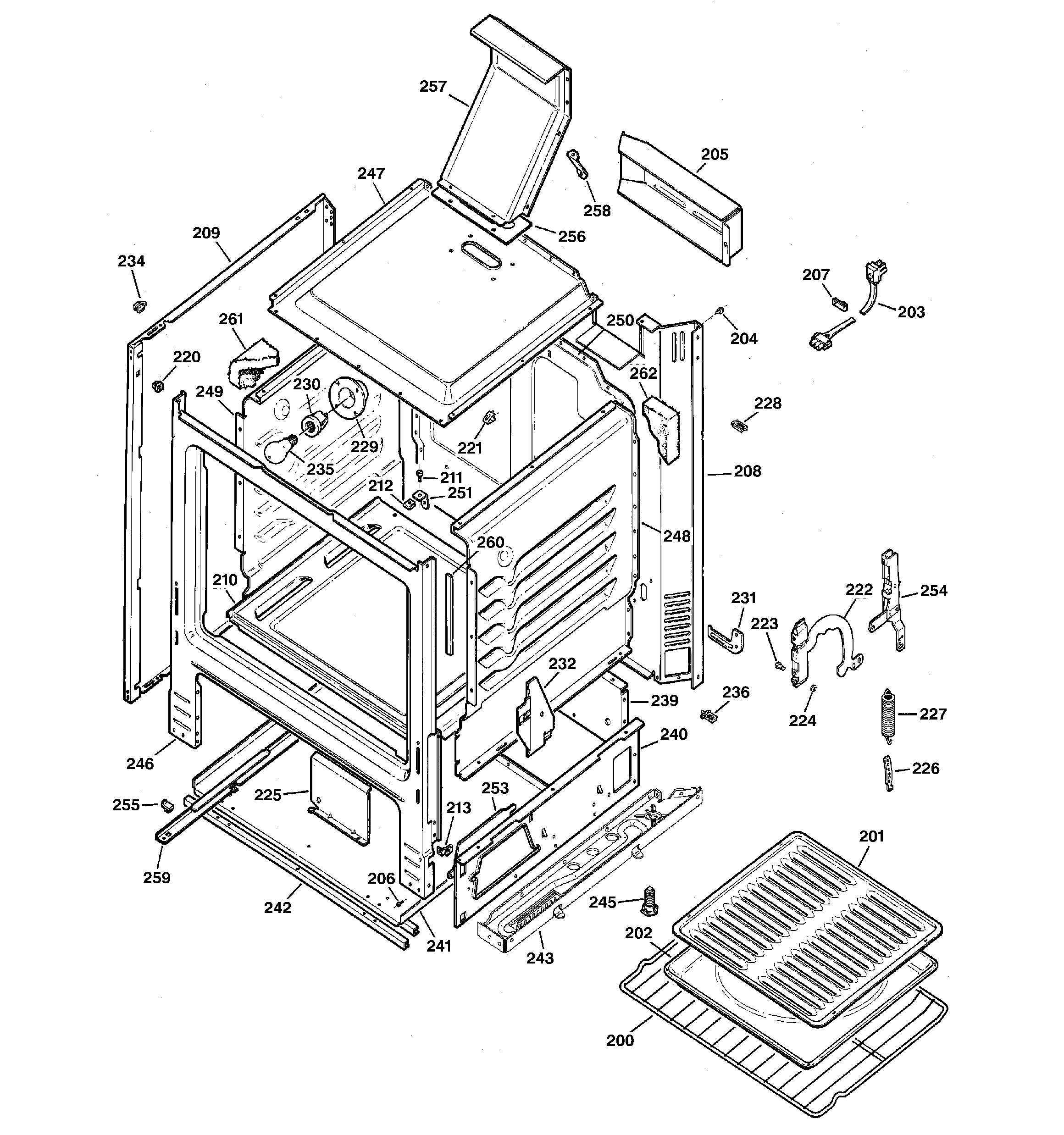 GE JGBS20BEA5AD body parts diagram