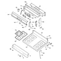 GE JGBP25BEC4WH control panel & cooktop diagram
