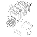 GE JGBP28TED2WW door & drawer parts diagram