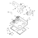GE JBS03BC3WH control panel & cooktop diagram