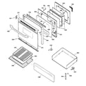 GE JGBP30BEA3CT door & drawer parts diagram