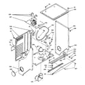 GE WSM2420TCAWW dryer cabinet & motor diagram