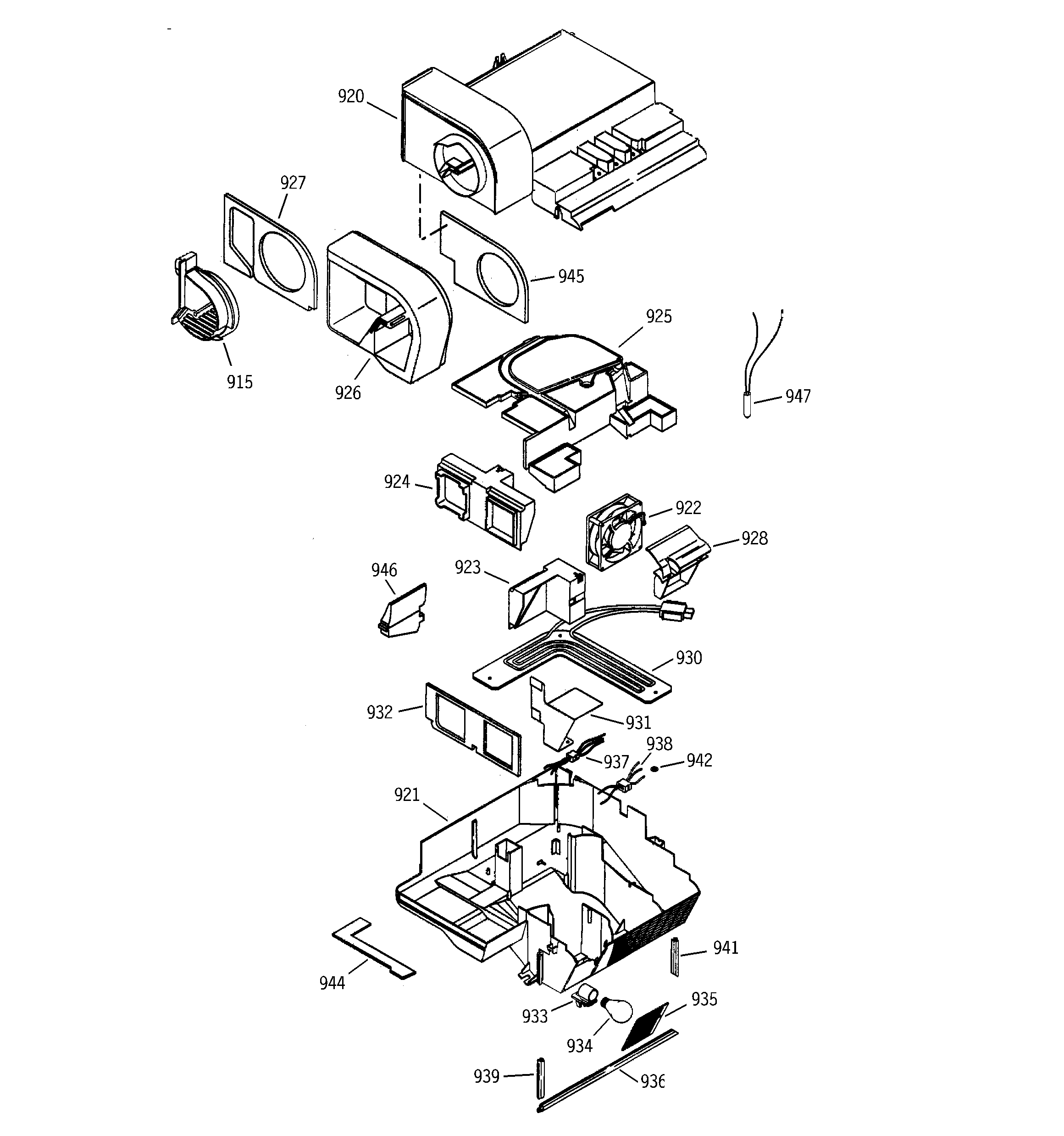 GE PSC23NGNAWW custom cool diagram