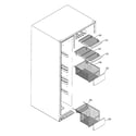 GE PSS25MGNACC freezer shelves diagram