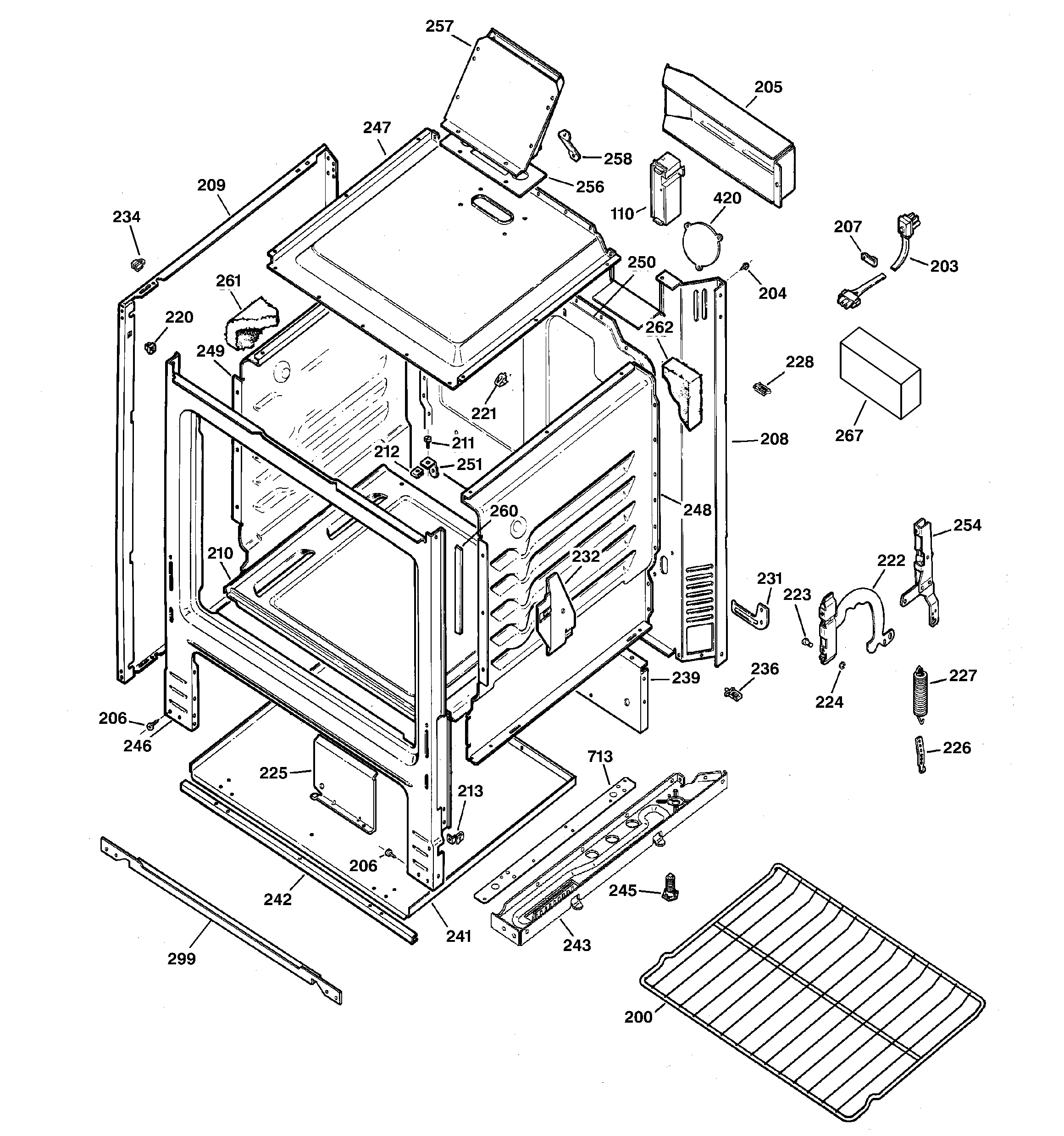 Hotpoint RGB508PEA2CT body parts diagram