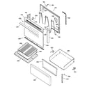 Hotpoint RB525BC3WH door & drawer parts diagram