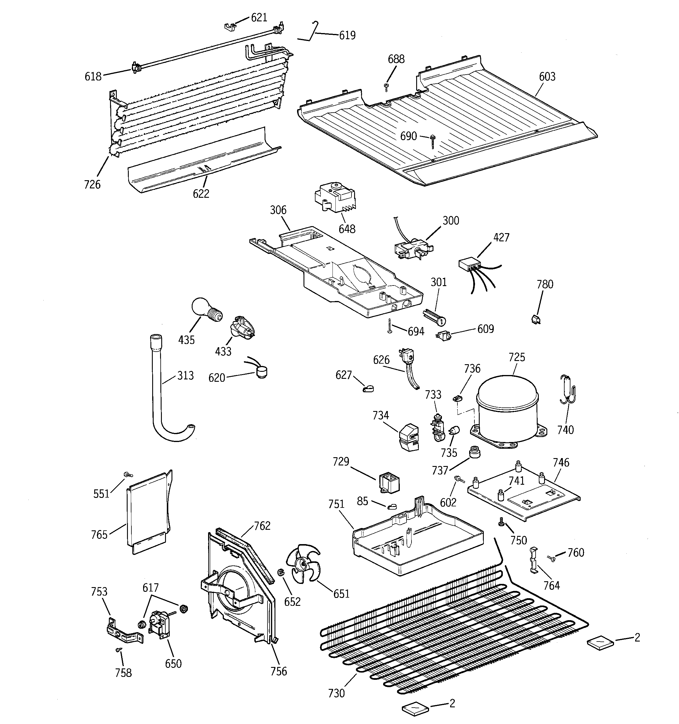 Hotpoint HTS16BCMDLAA unit parts diagram