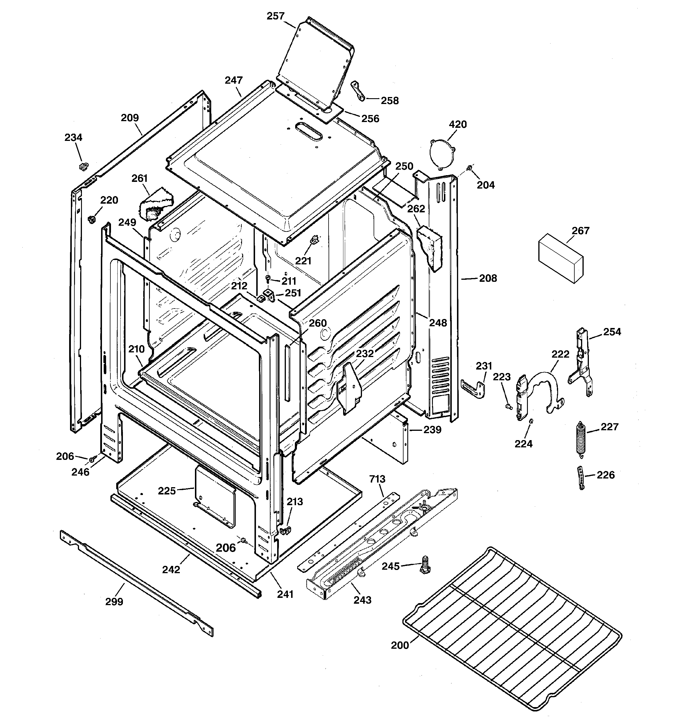 GE LGB116BPA5WH body parts diagram