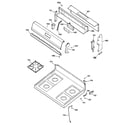 GE LGB128PEB6WW control panel & cooktop diagram