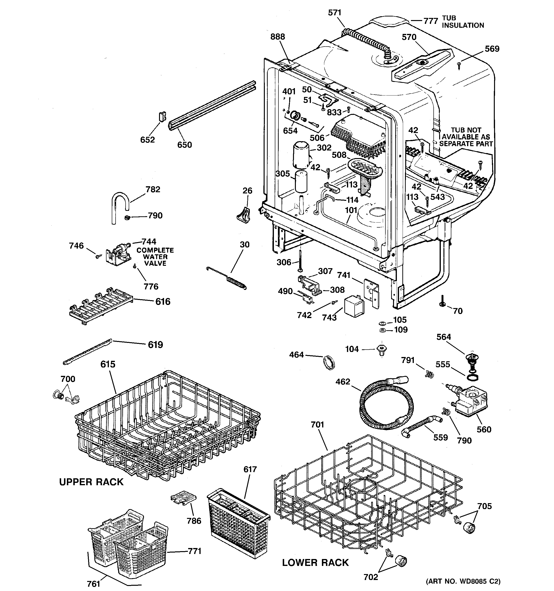 Kenmore 36315324100 body parts diagram