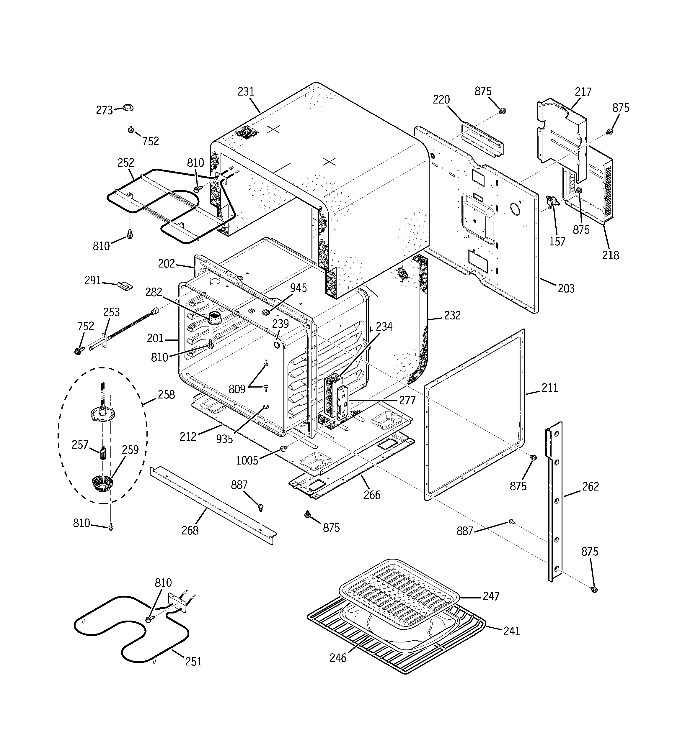 GE JKS06BF1BB body parts diagram