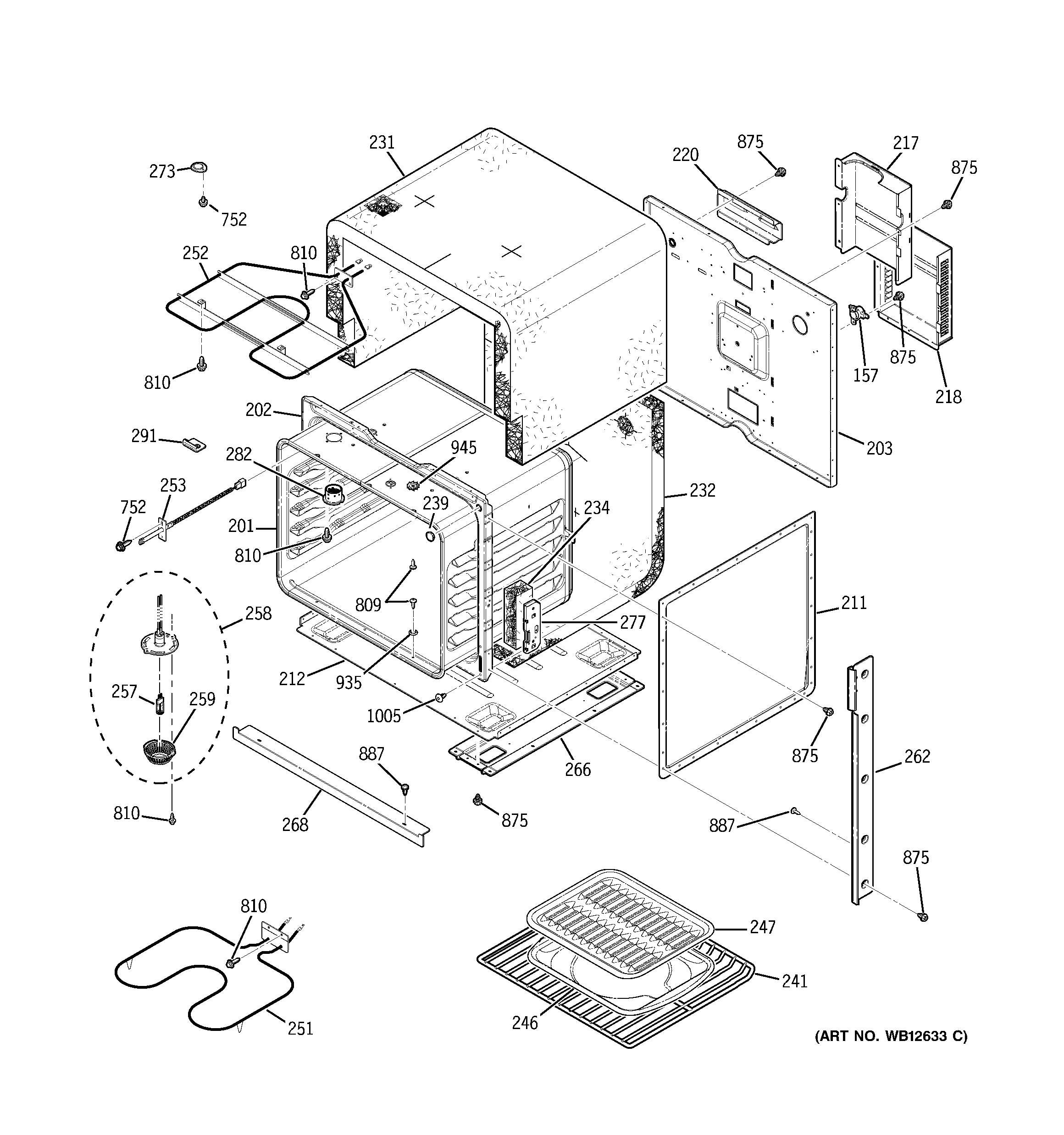 GE JCKS06WF1WW body parts diagram