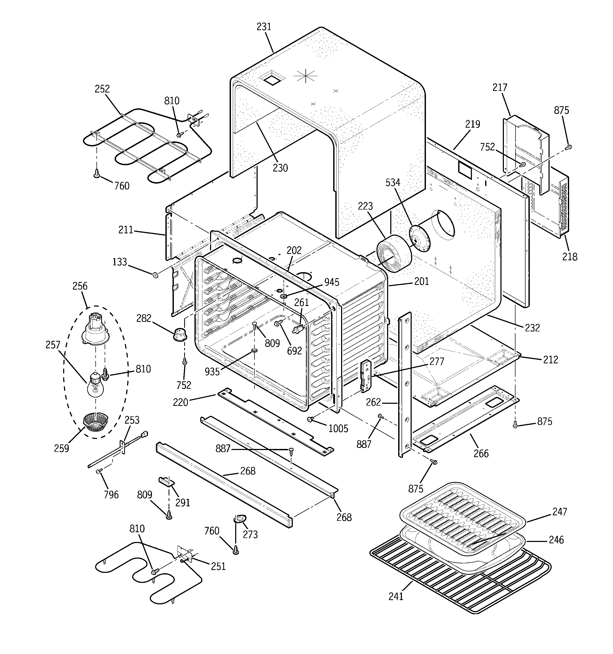 GE JTP20BF1BB body parts diagram