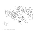 GE WJSE4150B2WW controls & backsplash diagram